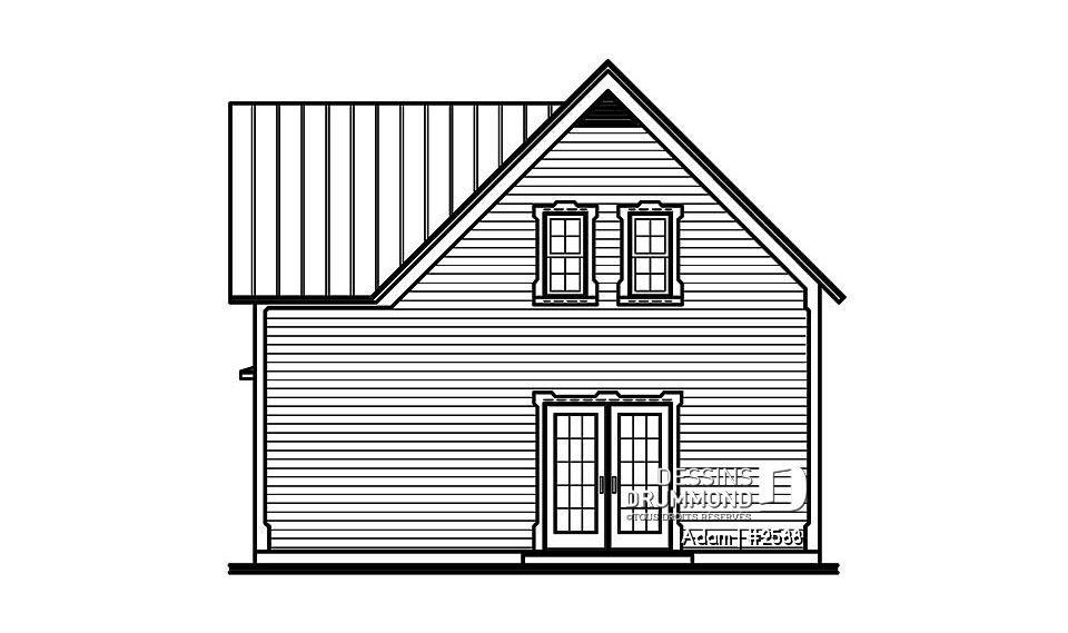 Élévation arrière - Adam