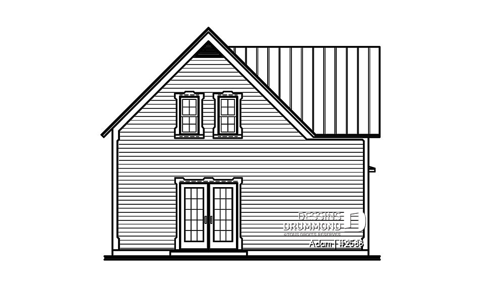 Élévation arrière - Adam