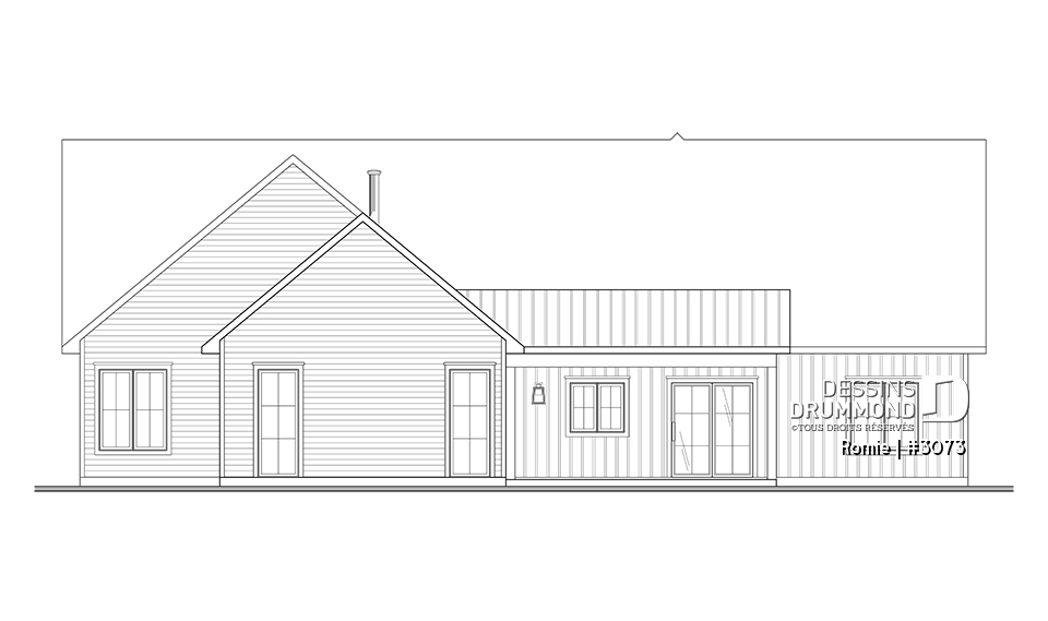 Élévation arrière - Romie