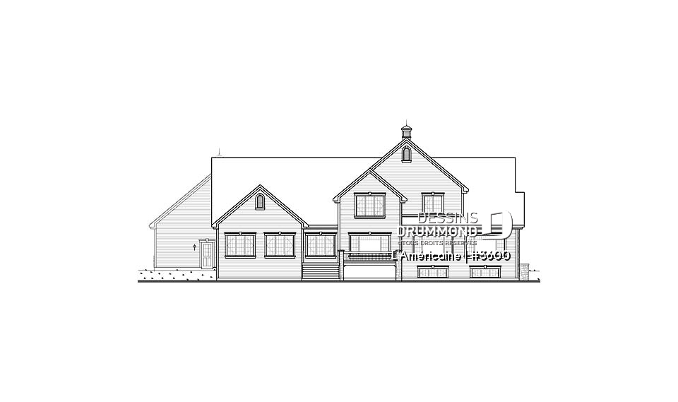 Élévation arrière - L'Américaine