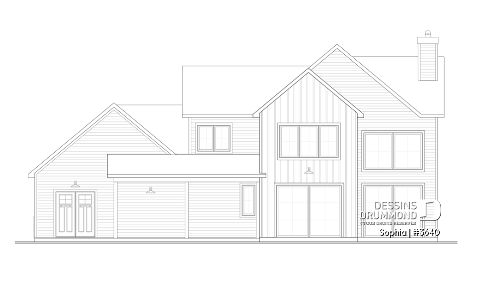 Élévation arrière - Sophia