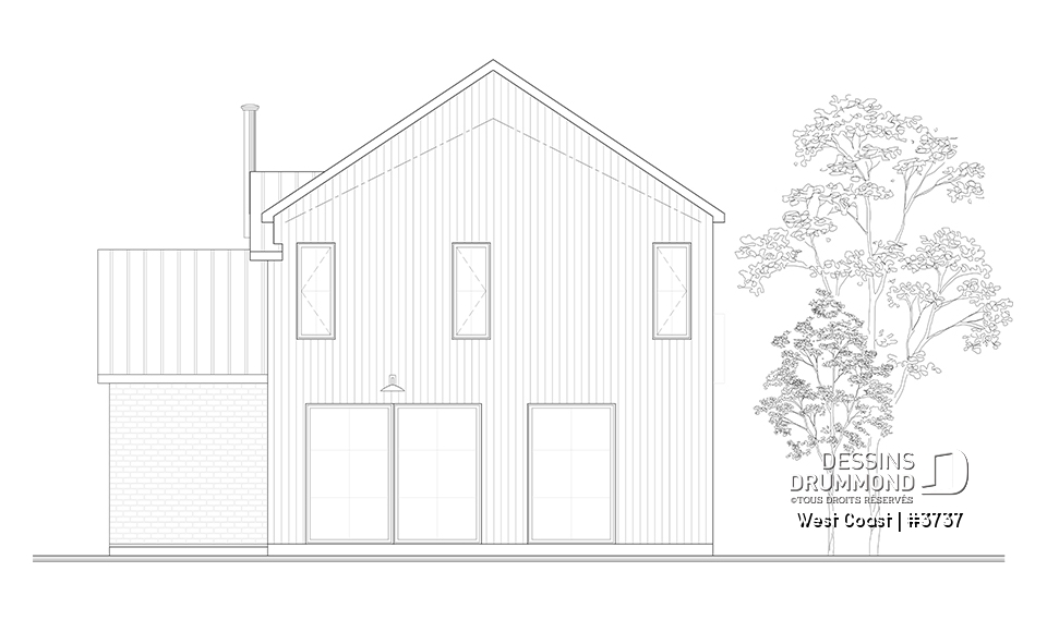 Élévation arrière - West Coast