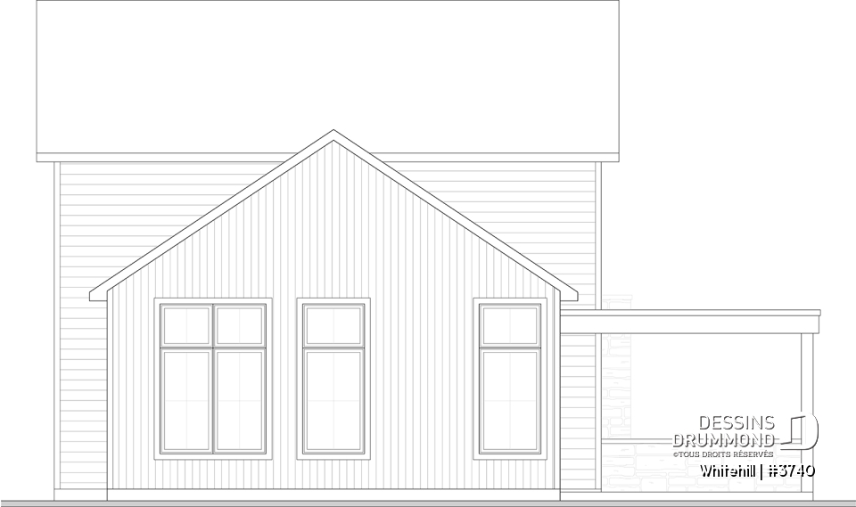 Élévation arrière - Whitehill