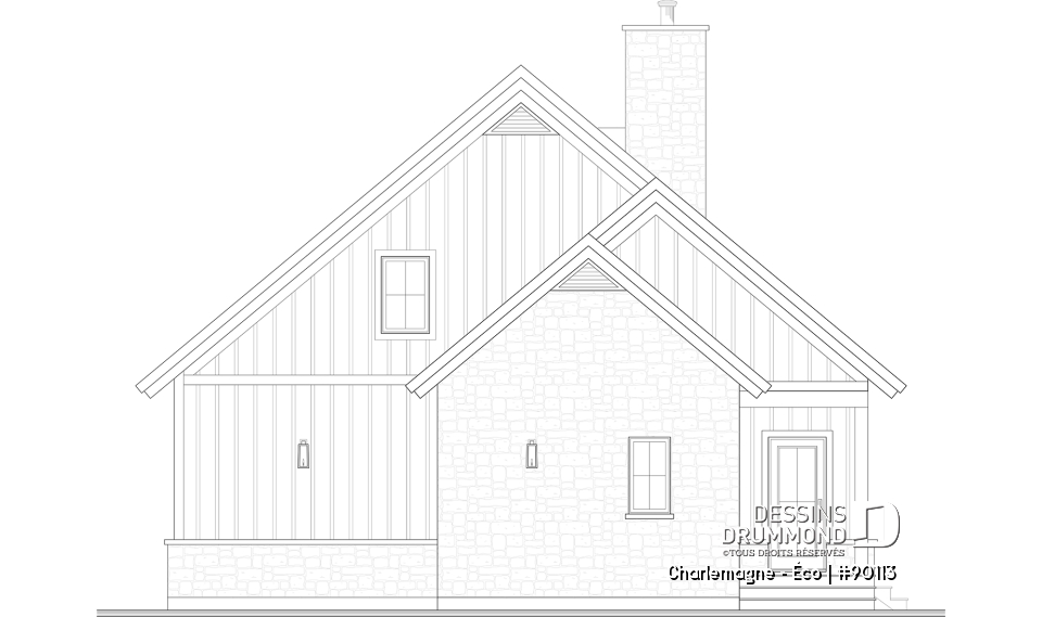 Élévation arrière - Charlemagne - Éco