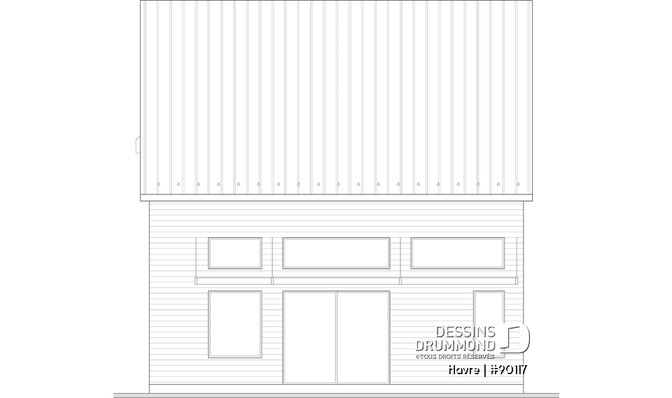 Élévation arrière - Havre