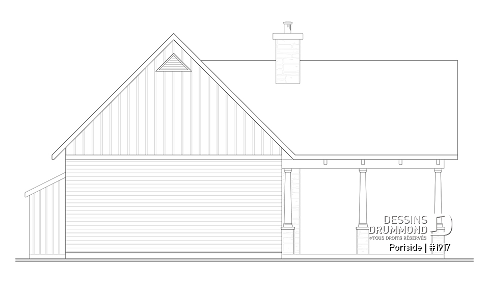 Élévation arrière - Portside