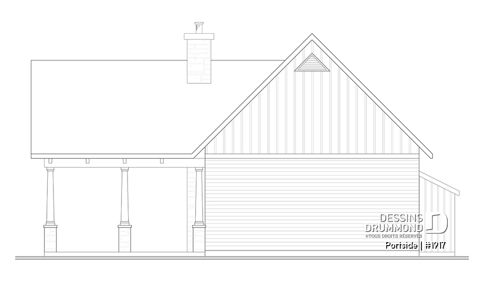 Élévation arrière - Portside