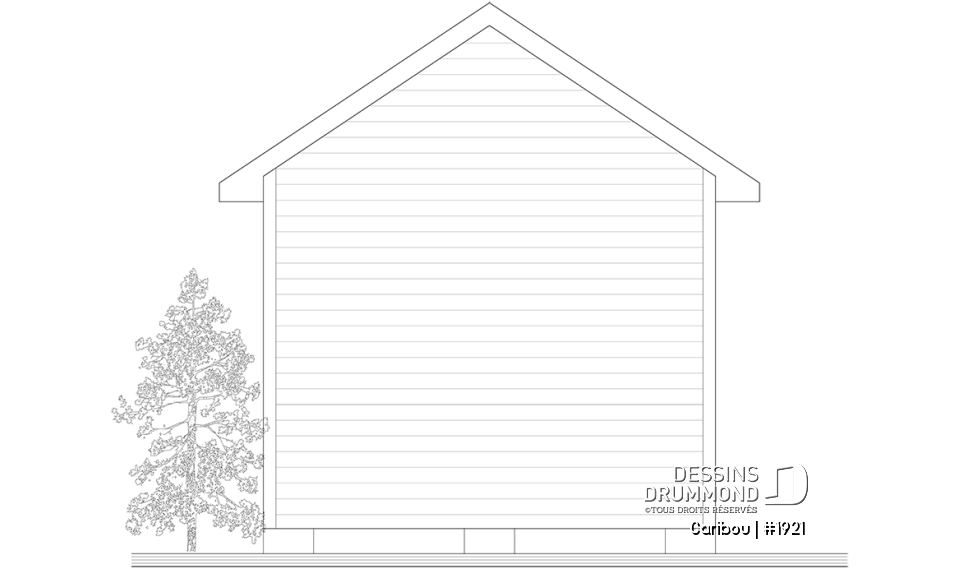 Élévation arrière - Caribou