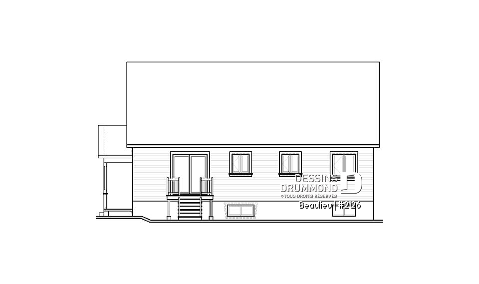 Élévation arrière - Beaulieu