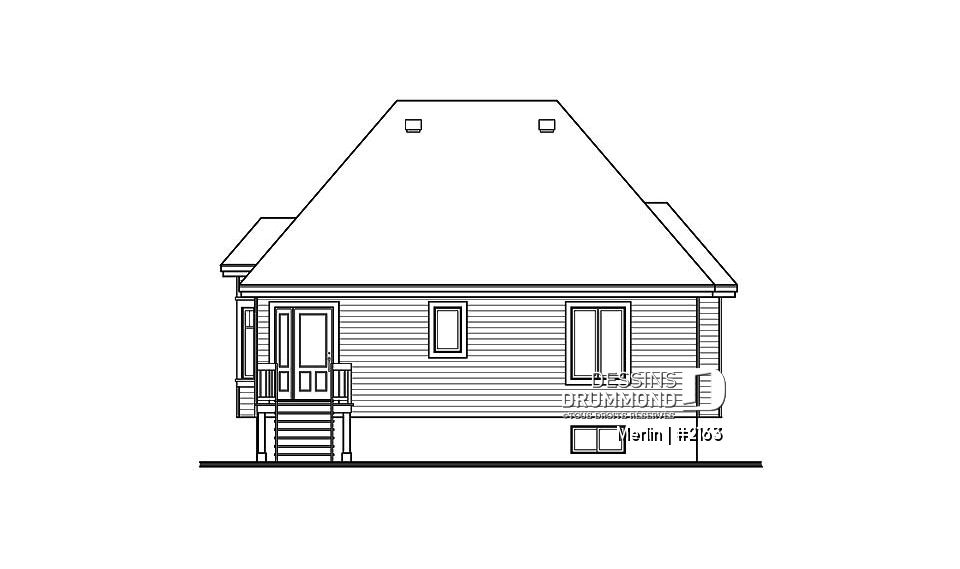 Élévation arrière - Merlin