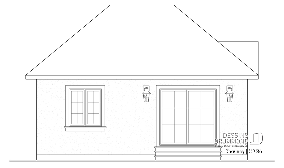 Élévation arrière - Chauncy