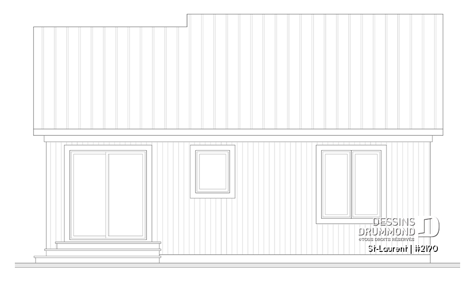 Élévation arrière - St-Laurent