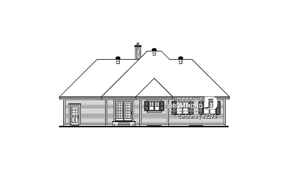 Élévation arrière - Corbière