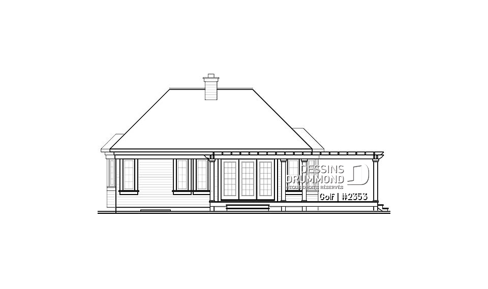 Élévation arrière - Golf