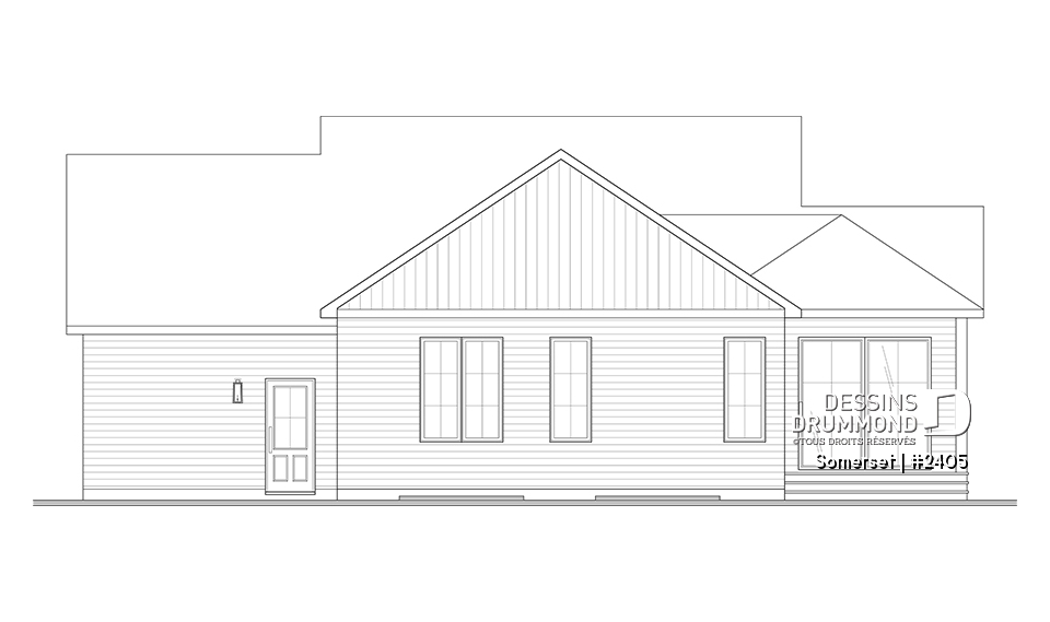 Élévation arrière - Somerset