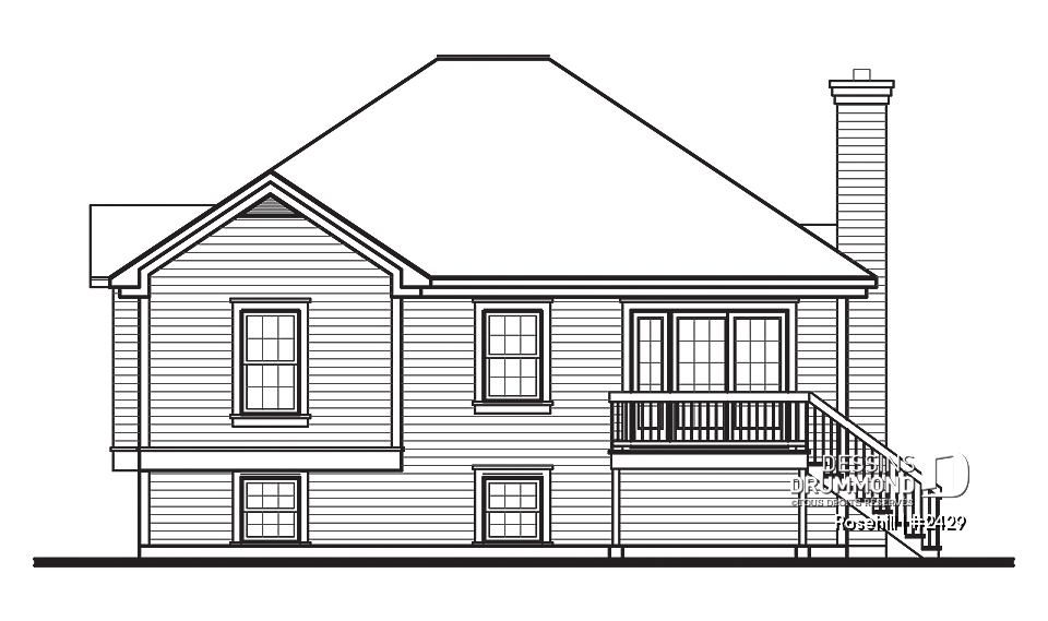 Élévation arrière - Rosehill