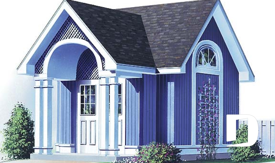 Vue avant - MODÈLE DE BASE - Plan de remise avec architecture remarquable - Cordonière