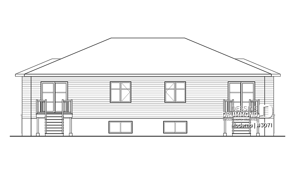 Élévation arrière - Moderna