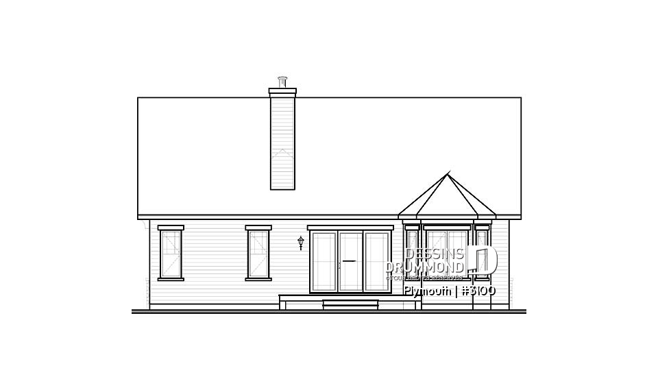 Élévation arrière - Plymouth