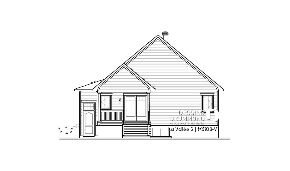 Élévation arrière - La Vallée 2