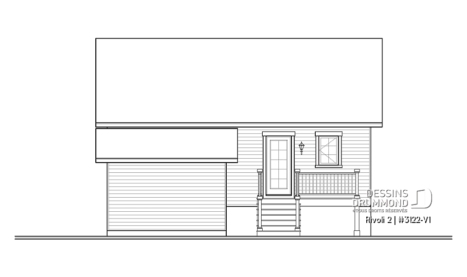 Élévation arrière - Rivoli 2