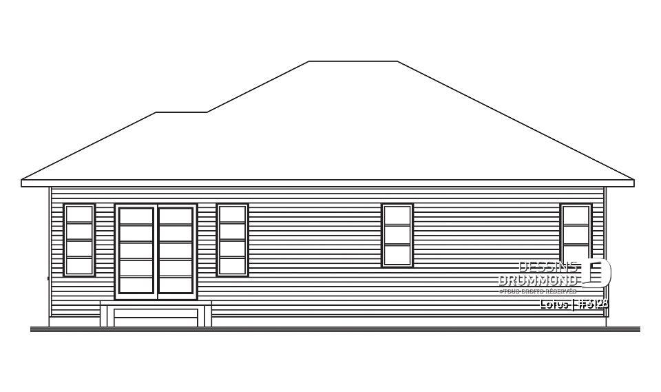 Élévation arrière - Lotus