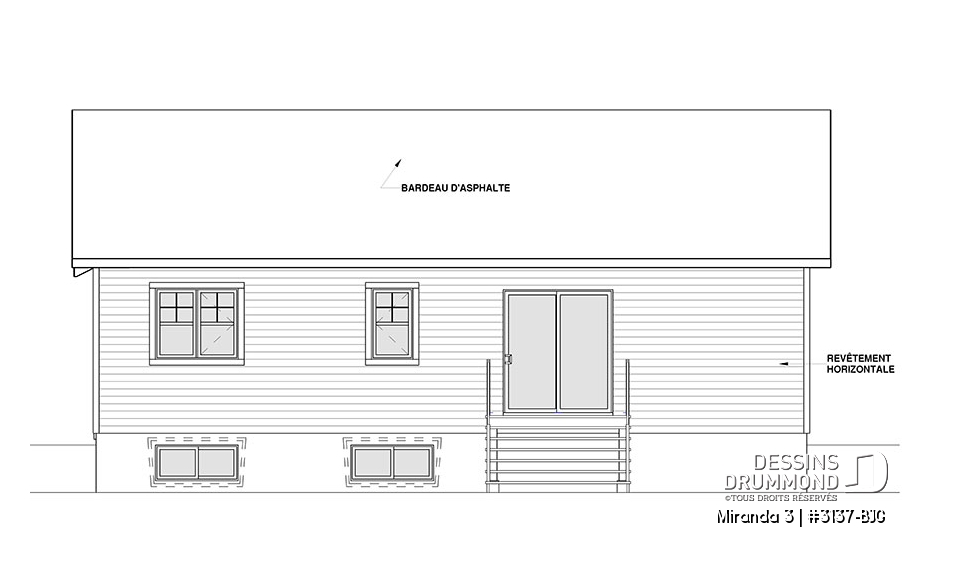 Élévation arrière - Miranda 3