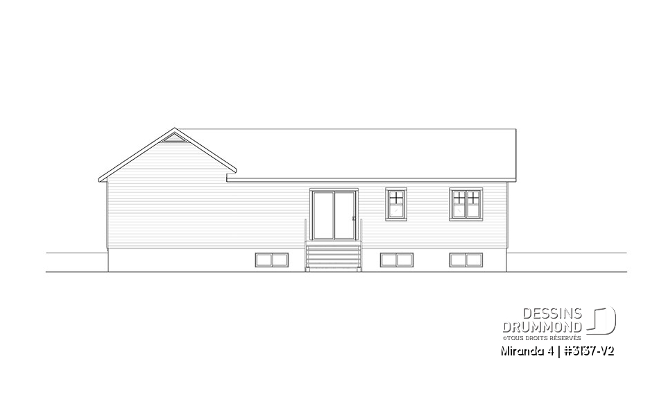 Élévation arrière - Miranda 4
