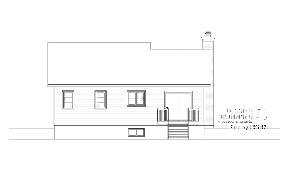 Élévation arrière - Bradley