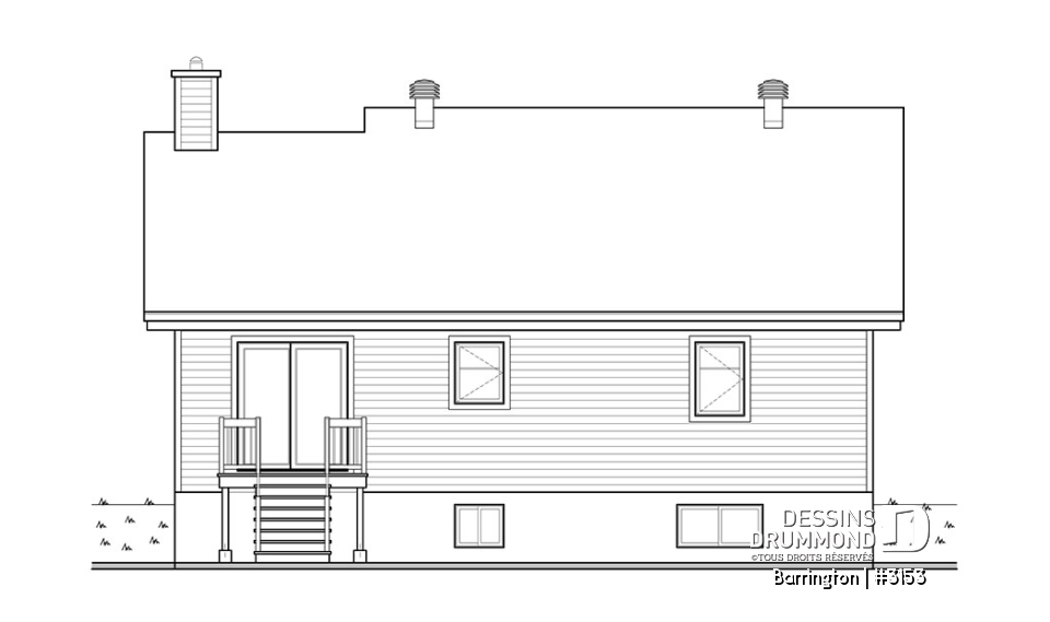 Élévation arrière - Barrington