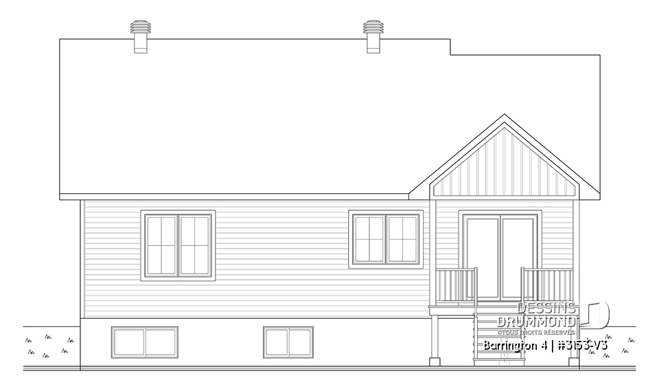 Élévation arrière - Barrington 4
