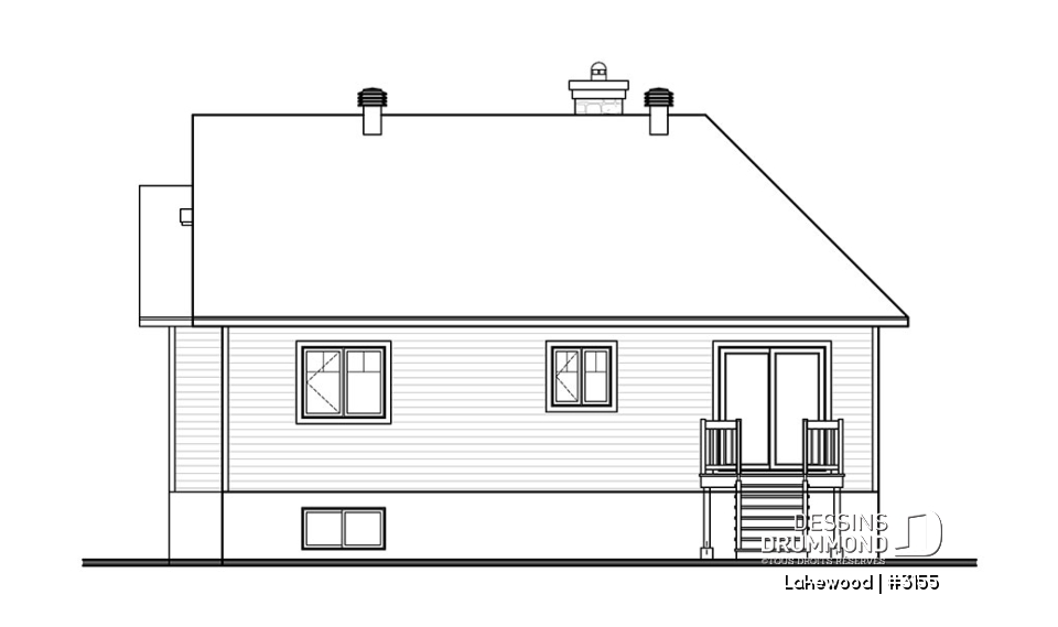 Élévation arrière - Lakewood