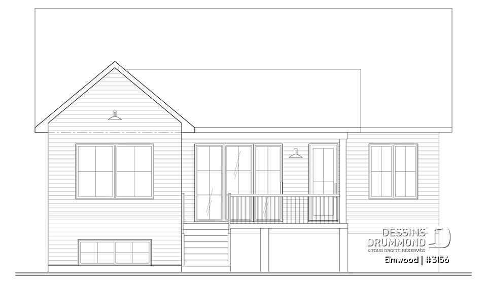 Élévation arrière - Elmwood