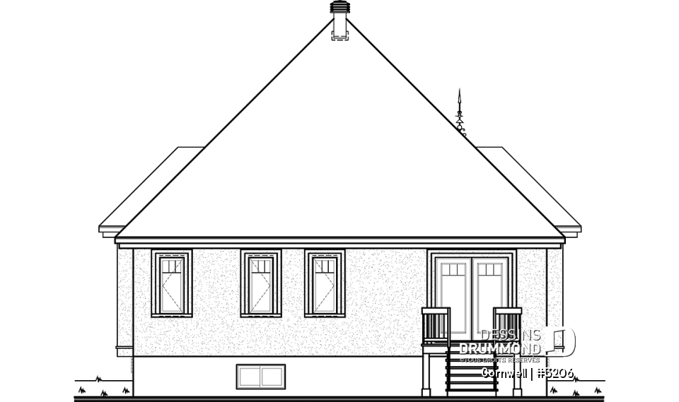 Élévation arrière - Cornwell