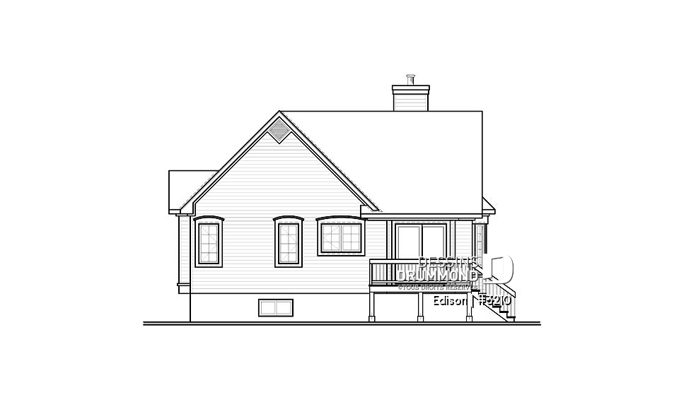 Élévation arrière - Edison