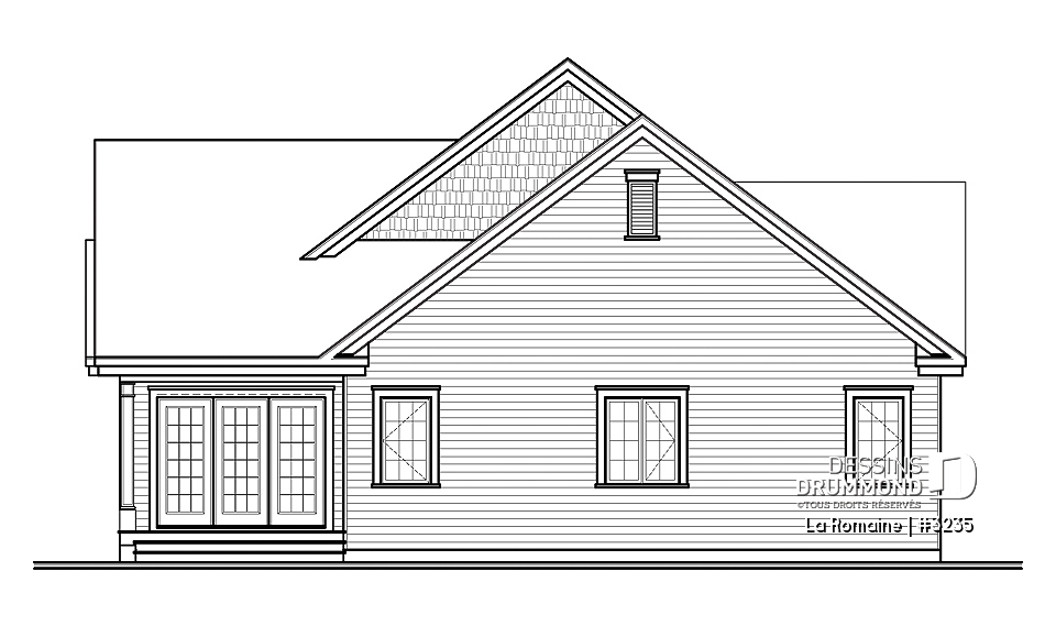 Élévation arrière - La Romaine