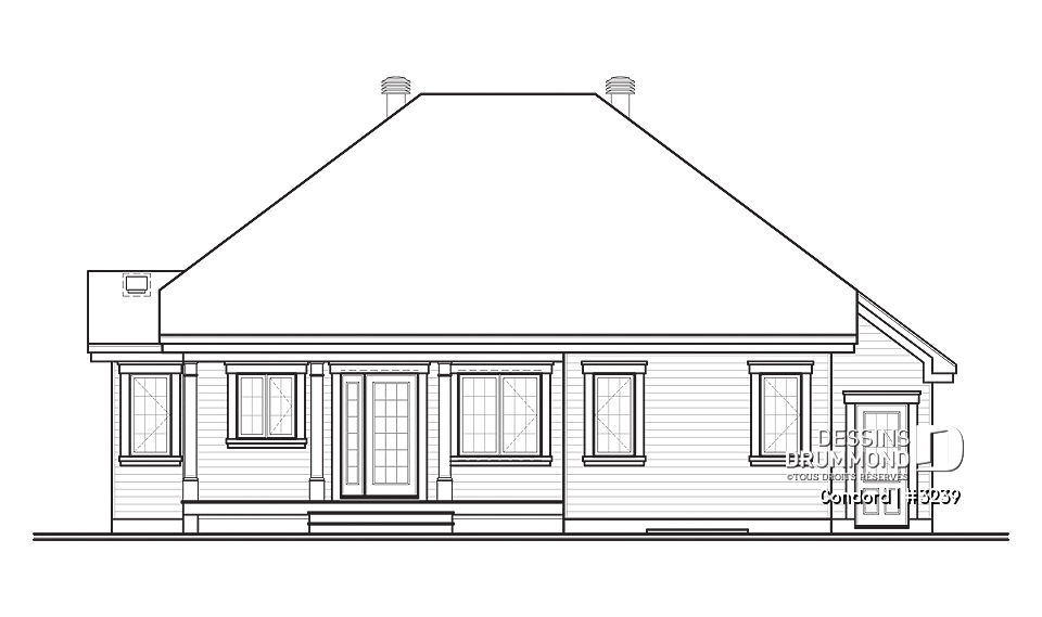 Élévation arrière - Condord