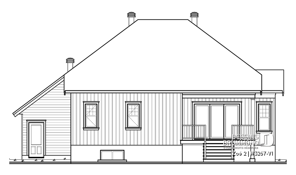 Élévation arrière - Zoé 2