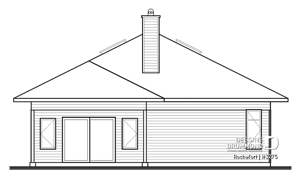 Élévation arrière - Rochefort