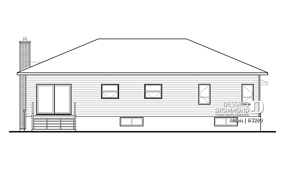 Élévation arrière - Millois