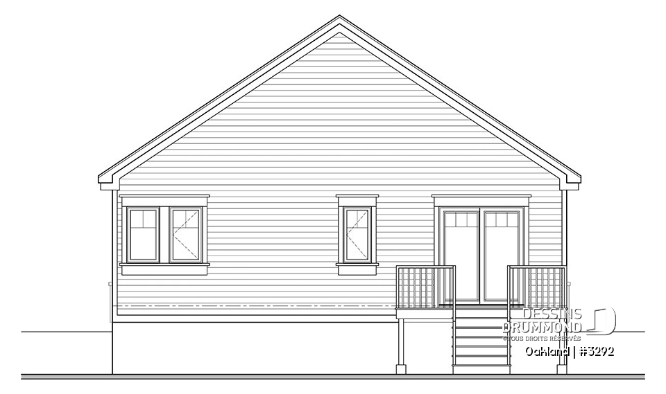 Élévation arrière - Oakland