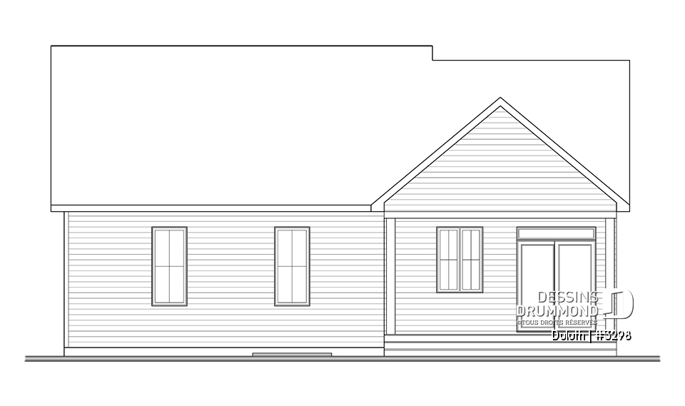 Élévation arrière - Duluth