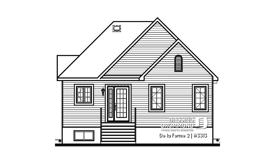 Élévation arrière - De la Ferme 2