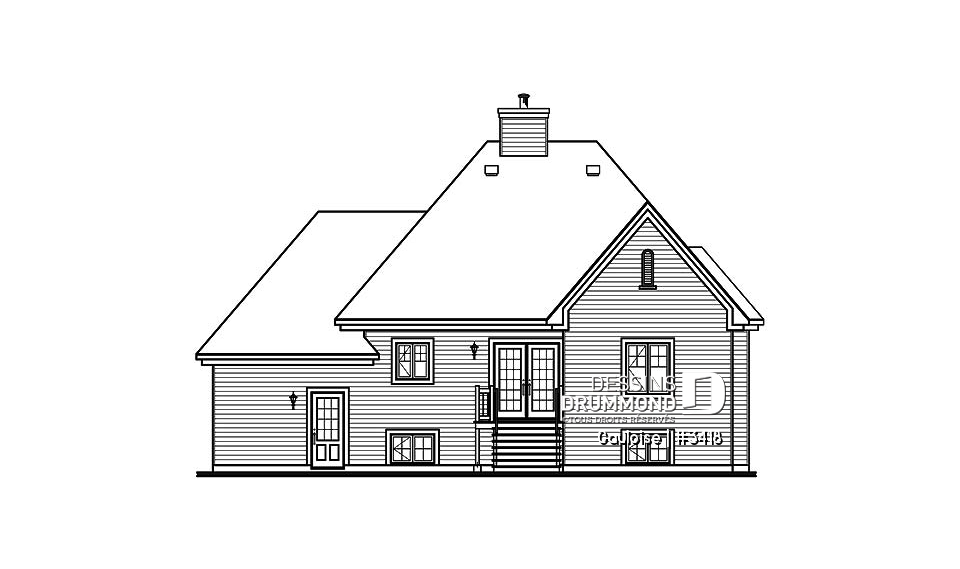 Élévation arrière - Gauloise