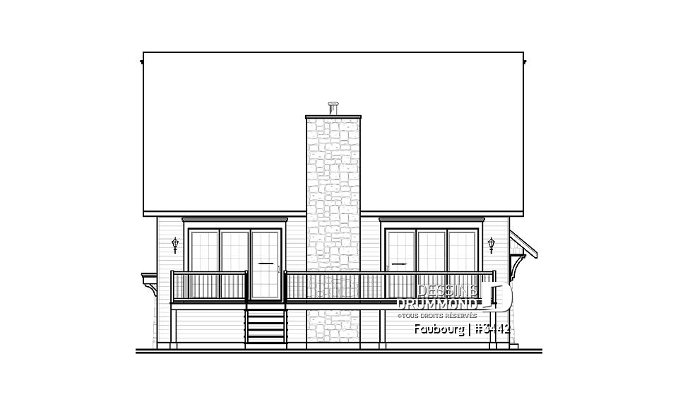 Élévation arrière - Faubourg