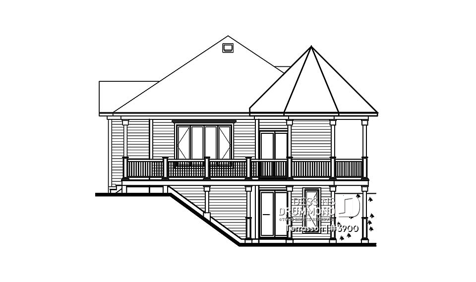 Élévation arrière - Terrasson