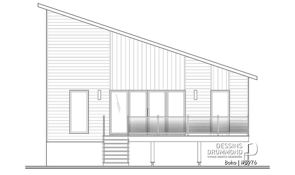 Élévation arrière - Boho