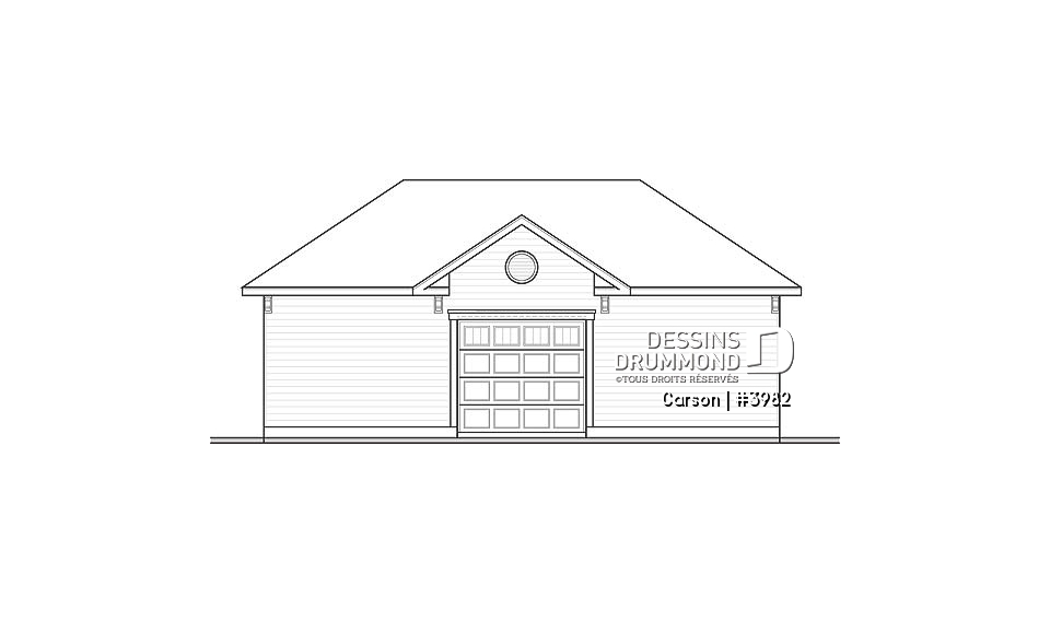 Élévation arrière - Carson