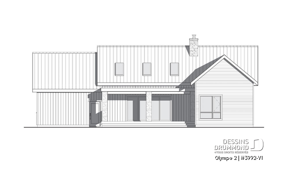 Élévation arrière - Olympe 2