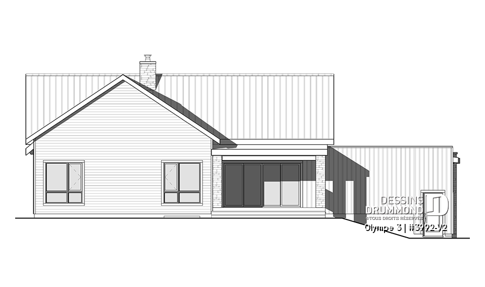 Élévation arrière - Olympe 3
